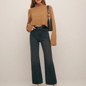 Reformation Wilder High Rise Wide Leg Cropped Jeans, New with tags